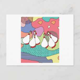 Crazy Chickens Funny Chicken Briefkaart