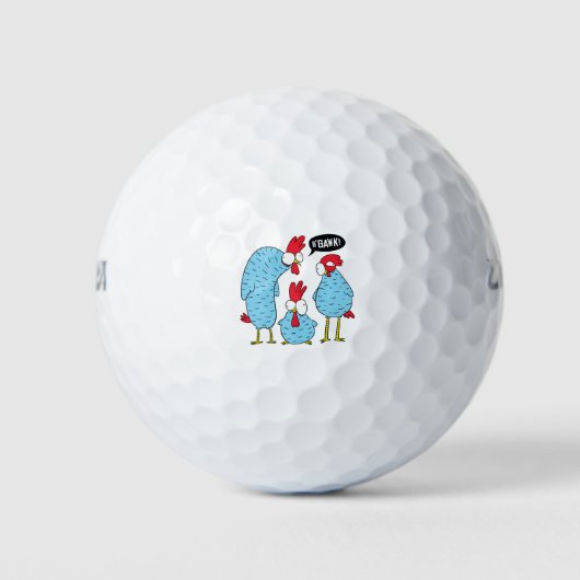 Crazy Chickens Golfballen (Voorkant)