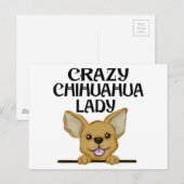 Crazy Chihuahua Lady Briefkaart (Voorkant / Achterkant)