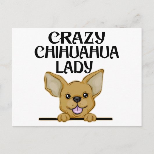 Crazy Chihuahua Lady Briefkaart (Voorkant)