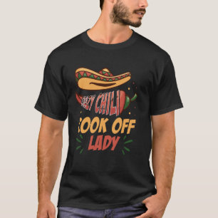 Crazy Chili Cook Off Lady Fiesta Pittige Chili Hoe T-shirt