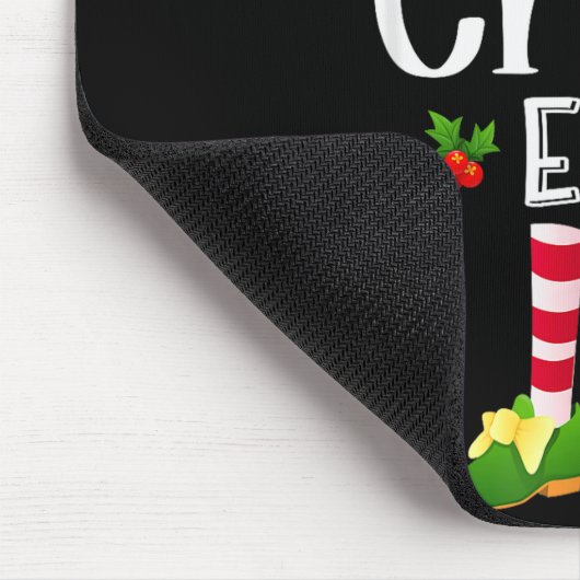 Crazy Christmas Elf Matching Pajama X-mas Party Muismat (Hoek)