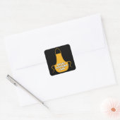 Crazy Cleaning Lady Housekeeper Gift Vierkante Sticker (Envelop)