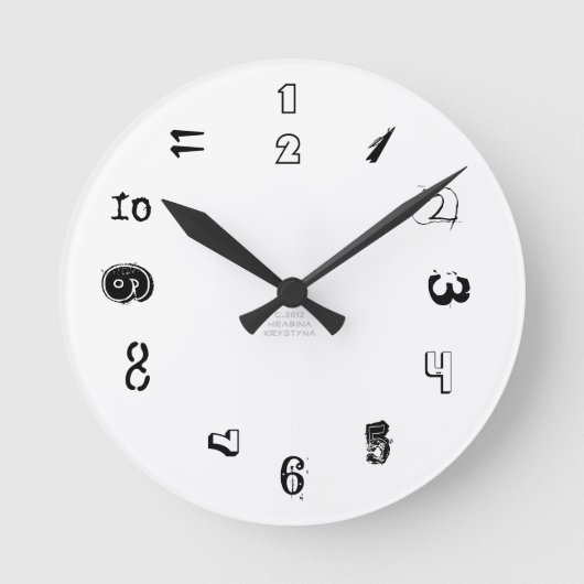 CRAZY CLOCK RONDE KLOK (Voorkant)
