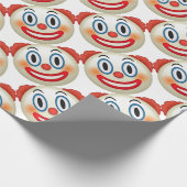 Crazy Clown Emoji Cadeaupapier (Hoek)
