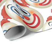 Crazy Clown Emoji Cadeaupapier (Rol Hoek)