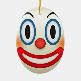 Crazy Clown Emoji Keramisch Ornament