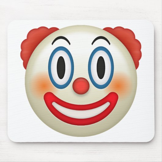 Crazy Clown Emoji Muismat (Voorkant)