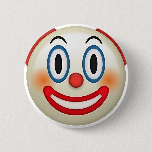 Crazy Clown Emoji Ronde Button 5,7 Cm (Voorkant)