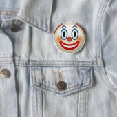 Crazy Clown Emoji Ronde Button 5,7 Cm (In situ)