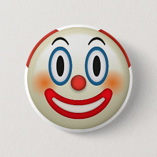 Crazy Clown Emoji Ronde Button 5,7 Cm