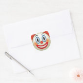 Crazy Clown Emoji Vierkante Sticker (Envelop)