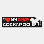Crazy Cockapoo Bumpersticker (Voorkant)