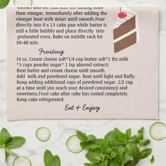 Crazy Cocoa Cake Recipe Kitchen Towel Theedoek (Gevouwen)