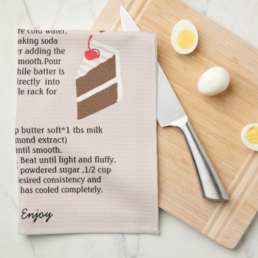 Crazy Cocoa Cake Recipe Kitchen Towel Theedoek (Quarter Fold)