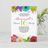 CRAZY COLLAGE Sweet 16 Seize Invitation (Debout devant)