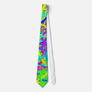 Crazy Colored Lines Stropdas