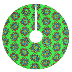 Crazy-Colorful Hand-draw Mandala Kerstboom Rok