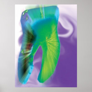 Crazy Colour Design Dentist Poster