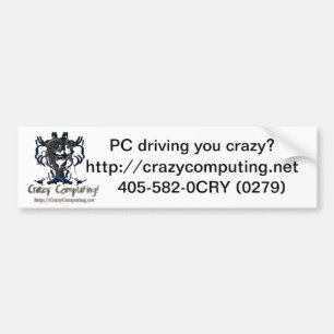Crazy Computing Crazy? bumpersticker