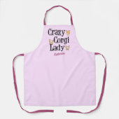 Crazy Corgi Lady Cute Pink Monogram Schort (Voorkant)