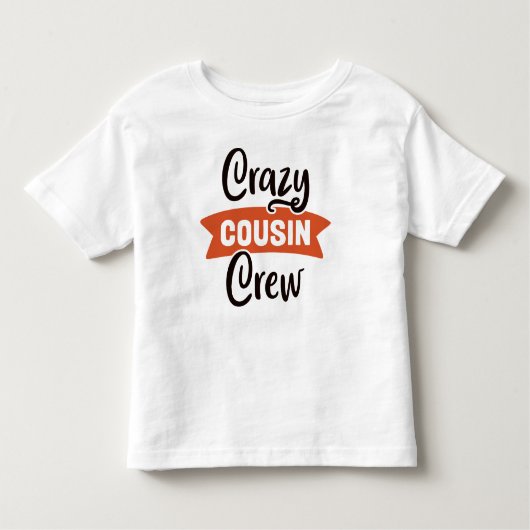 Crazy Cousin Crew Kinder Shirts (Voorkant)