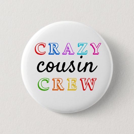 CRAZY COUSIN CREW RONDE BUTTON 5,7 CM (Voorkant)