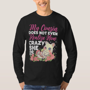 Crazy Cousin Cute Cat met Rozen T-shirt