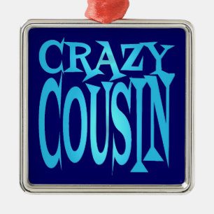 Crazy Cousin in het blauw Metalen Ornament