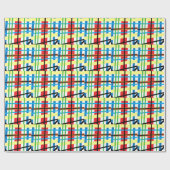 Crazy Crisscross Stripes Cadeaupapier (Vlak)