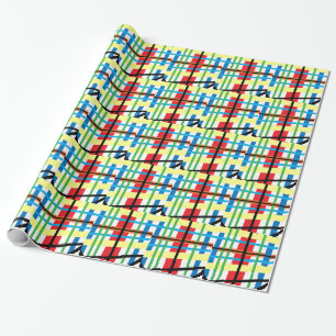 Crazy Crisscross Stripes Cadeaupapier