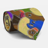 Crazy Cross Eyed Planarian Worm Stropdas (Opgerold)