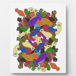 Crazy Cross Eyed Planarian Worms Design 2 Fotoplaat