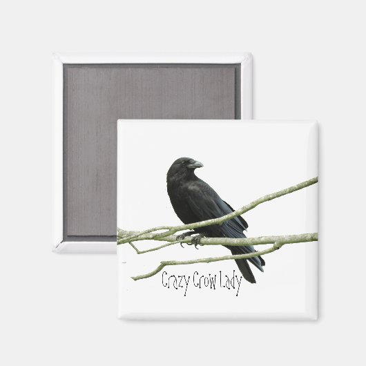 Crazy Crow Lady Magnet (Recto/Verso)