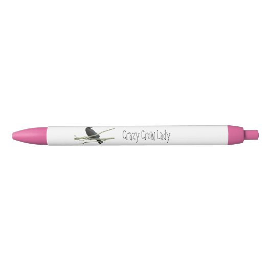 Crazy Crow Lady Pens Zwarte Inkt Pen (Voorkant)