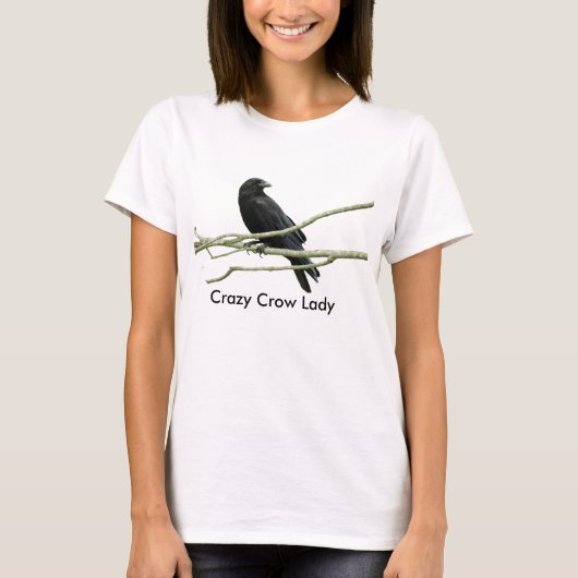 Crazy Crow Lady T-shirt (Voorkant)