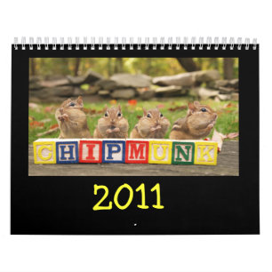 Crazy Cute Chipmunks 2011 Kalender
