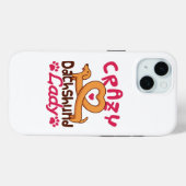 Crazy Dachshund Lady Doxie mama Case-Mate iPhone Case (Achterkant (horizontaal))