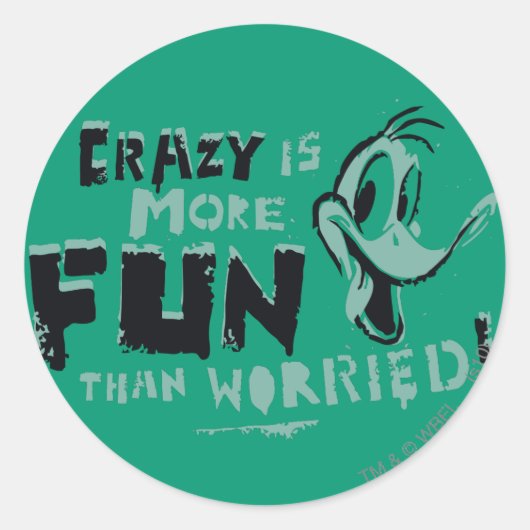  Crazy DAFFY DUCK™ Ronde Sticker (Voorkant)
