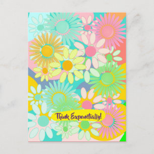 Crazy Daisy Bloom Pense Exponentiellement! carte p