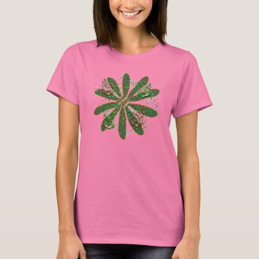 Crazy Daisy ~ Butterflies T-shirt (Voorkant)