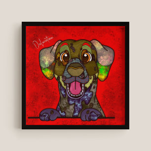 Crazy Dalmatian Poster met aangedekte gezicht