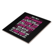 Crazy Daughter Awesome Dad Born In August Tegeltje (Zijkant)