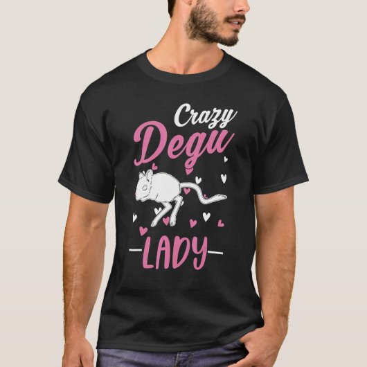 Crazy Degu Lady Degu Girl T-shirt (Voorkant)