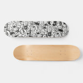 Crazy doedles die in een naadloos patroonontwerp p skateboard (Horizontaal)