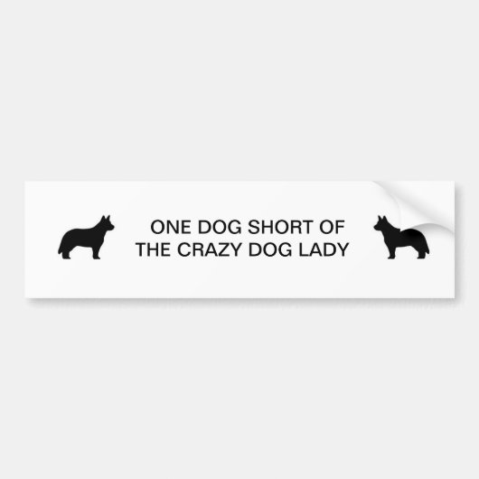 Crazy Dog Lady Bumpersticker (Voorkant)