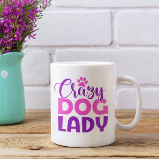 Crazy Dog Lady Funny Dog Lover Koffiemok
