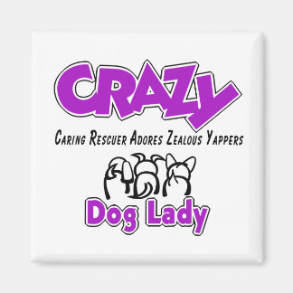Crazy Dog Lady Magneet