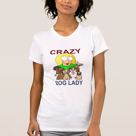 Crazy Dog Lady T-shirt (Voorkant)
