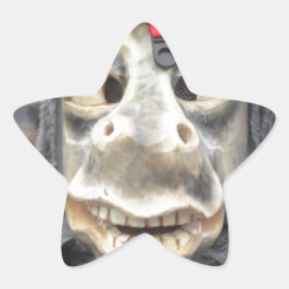 Crazy Donkey Mask Ster Sticker